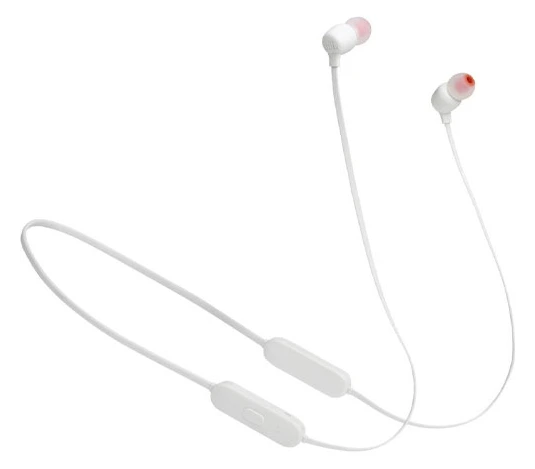 Earphones JBL T125BT Bluetooth w/microphone White