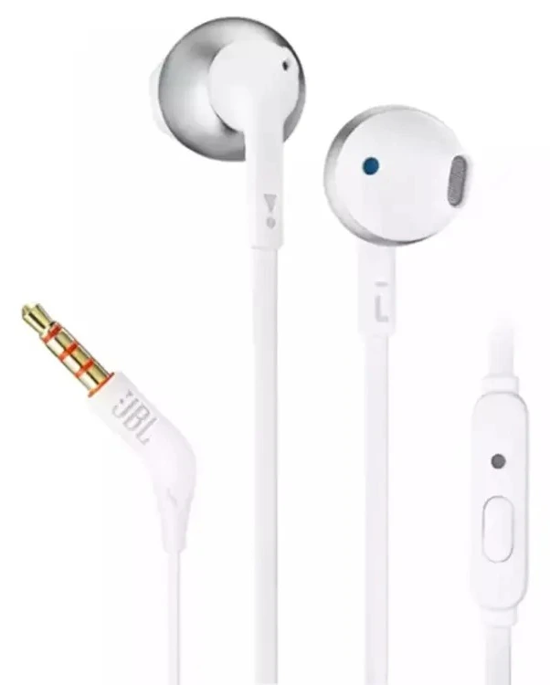 Earphones JBL T205 w/microphone White
