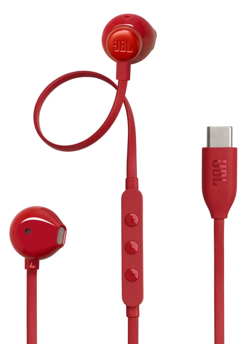 Earphones JBL Tune 305 Type-C w/ Microphone Red