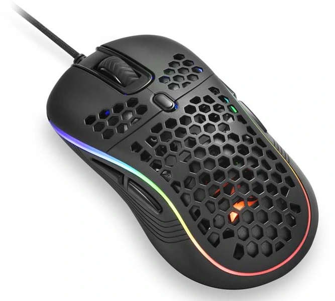 Mouse Sharkoon Light2 S Gaming 6200 DPI USB RGB Black