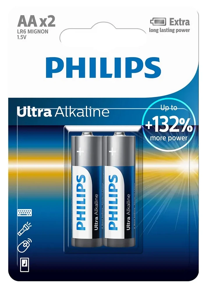 Batteries Philips Ultra AA Alkaline 2pack