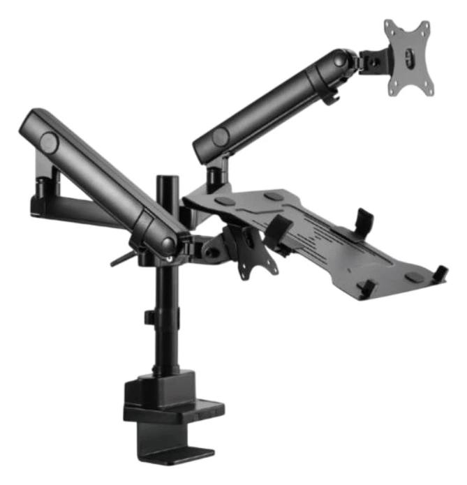 Gembird Desk mounted adjustable monitor arm with notebook tray (full-motion)g