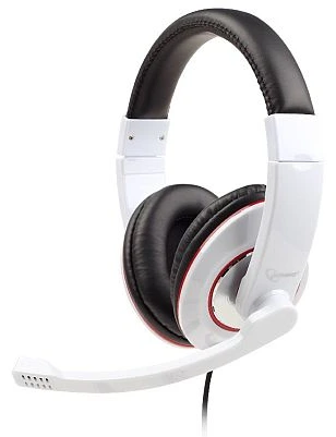 Headphones Gembird w/Mic MHS-001-GW Glossy White
