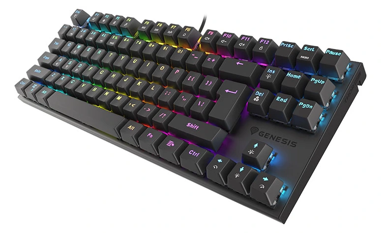 Тастатура Keyboard Genesis Gaming Thor 303 TKL Hot Swap Mechanical Red Switch RGB Black