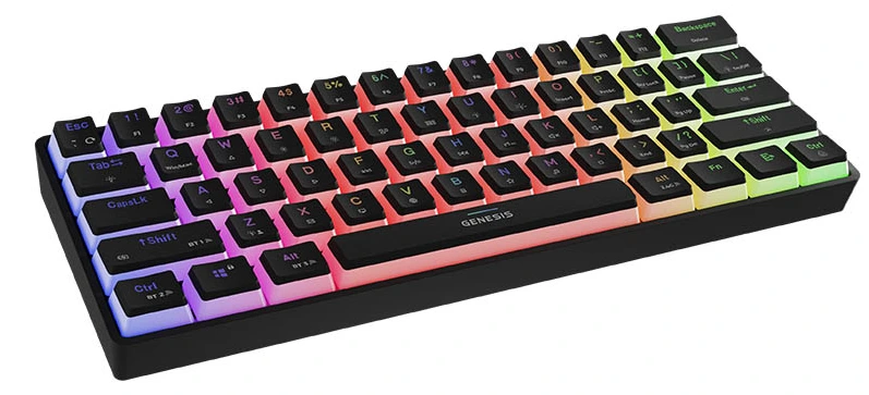 Тастатура Keyboard Genesis Gaming Thor 660 G2 Wireless Mechanical 60% RGB Black Gateron Red Switches
