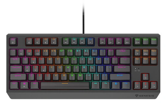Тастатура Keyboard Genesis Gaming Thor 230 TKL Lite Hot Swap Mechanical Outemu Red Switch RGB Black