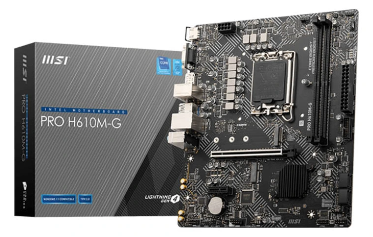 MB MSI PRO H610M-G DDR5 LGA1700 5600MHz SATA3/M.2/USB3.2/Gbit LAN/PCIe 4.0/DP/HDMI/VGA