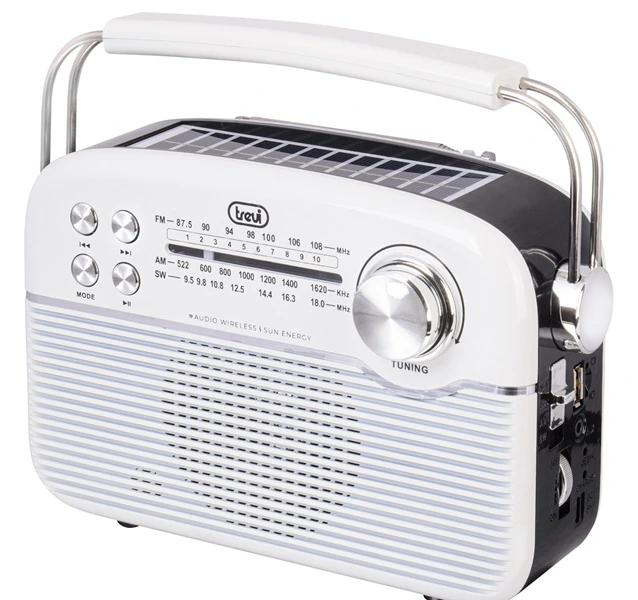 Portable Radio Trevi RA 7F50 BT Solar Powered w/USB/MP3/MicroSD White