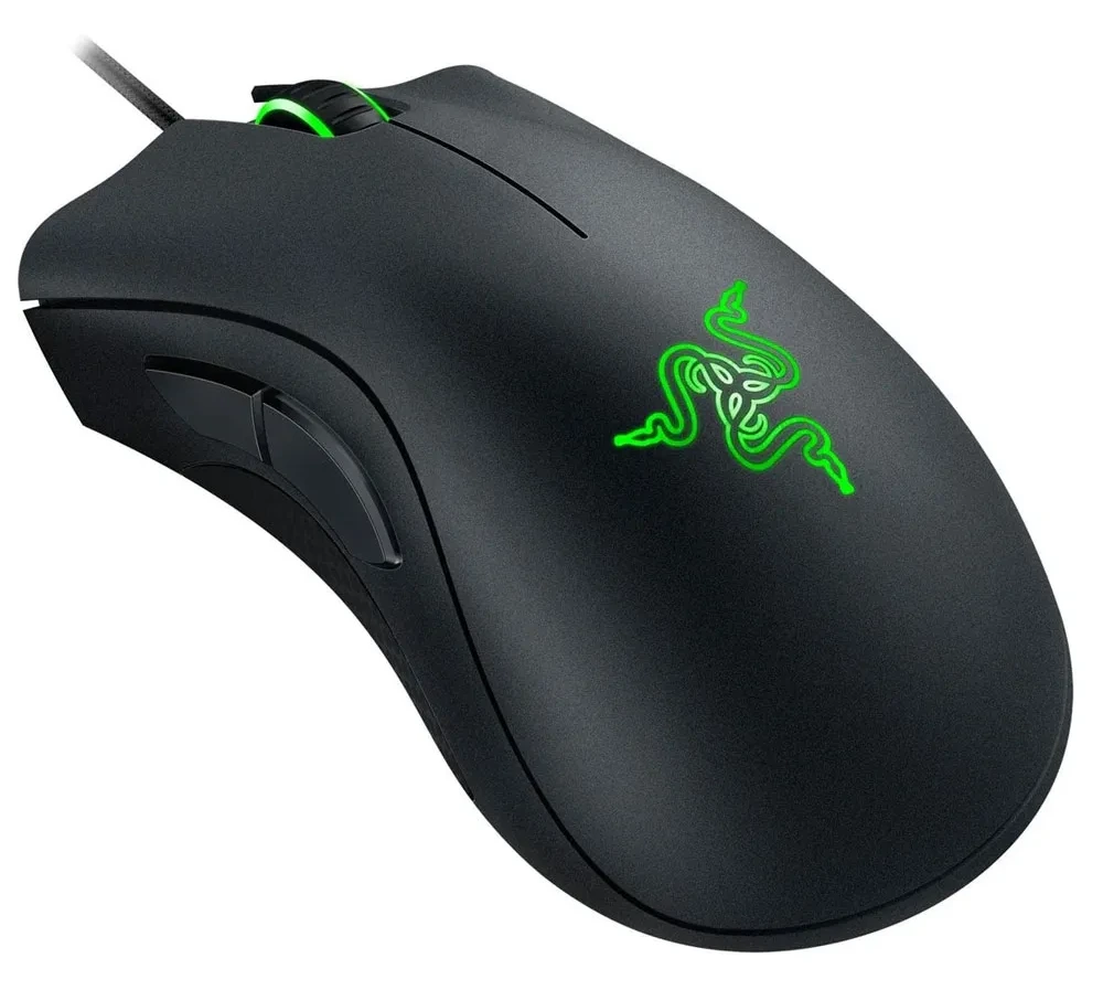 Mouse Razer DeathAdder Essential Ergonomic Gaming Optical Green Lighting-Black