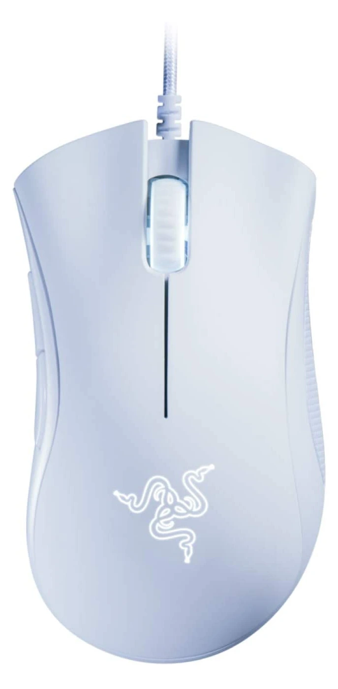 Mouse Razer DeathAdder Essential Ergonomic Gaming Optical Green Lighting White