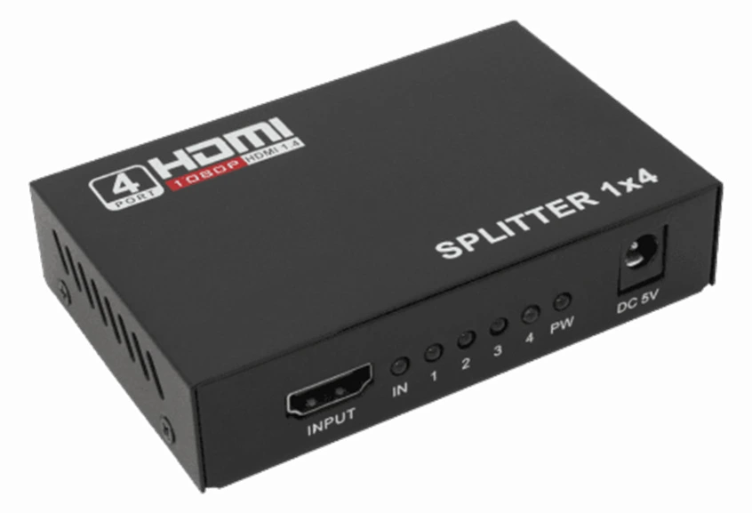 HDMI Interface Spliter 4 Ports w/Signal Amplifier SBOX v1.4