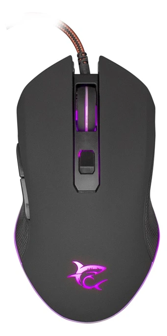 Mouse White Shark Gaming Cyrus 3200dpi Black RGB