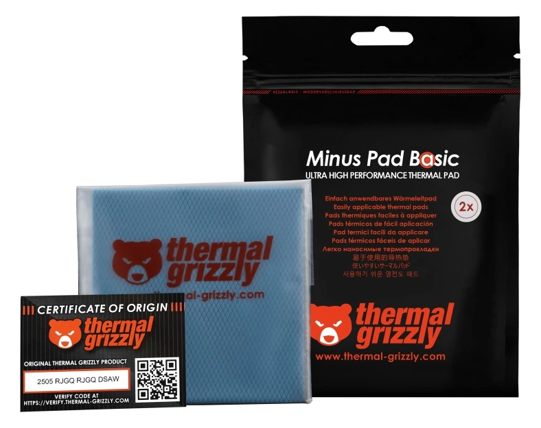 Фурна Thermal Pad Minus Pad Advance Thermal Grizzly - 100x100x1.5 mm 2pcs