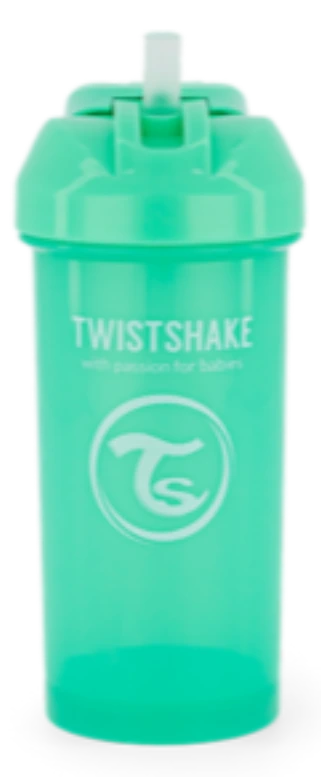 TWISTSHAKE 78590 Чаша со цевка 6+ месеци 360мл Пастелно Зелена