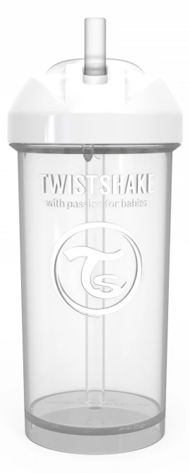 Twistshake 78592 Чаша со цевка 6+ месеци 360мл Бела