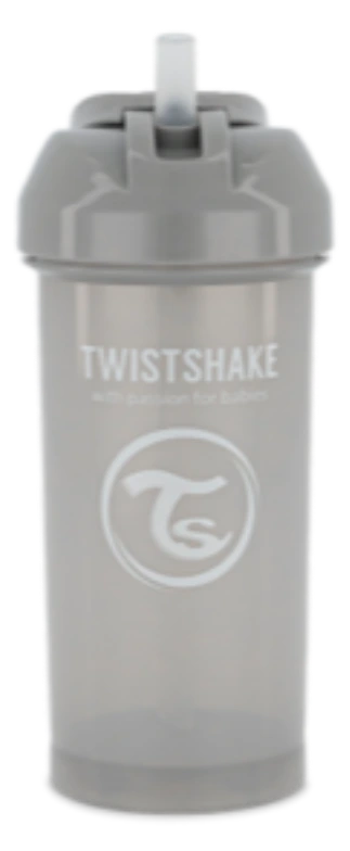 TWISTSHAKE 78680 Чаша со цевка 6+ месеци 360мл Пастелно Сива