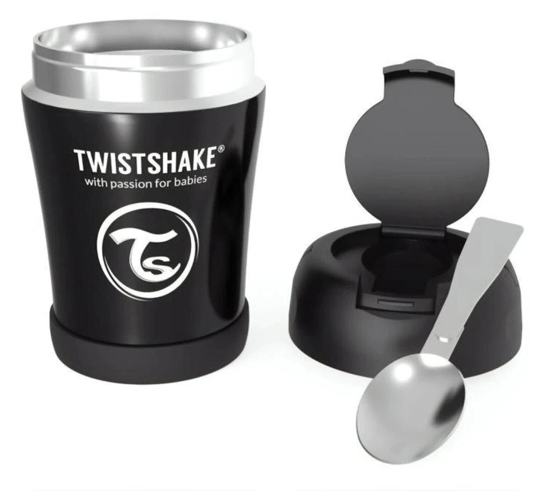 TWISTSHAKE 78752 Изолиран сад за чување храна 350 ml, Црн