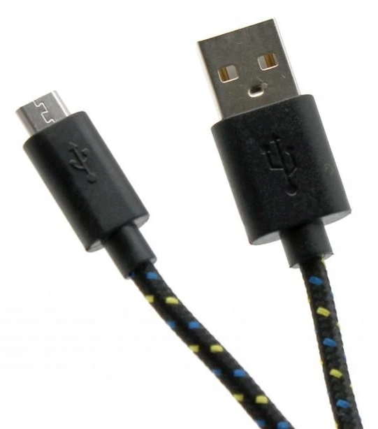 Кабел Cable USB 2.0 A-plug to Micro B-plug 1m SBOX Braided Black