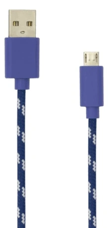 Кабел Cable USB 2.0 A-plug to Micro B-plug 1m SBOX Braided Blue