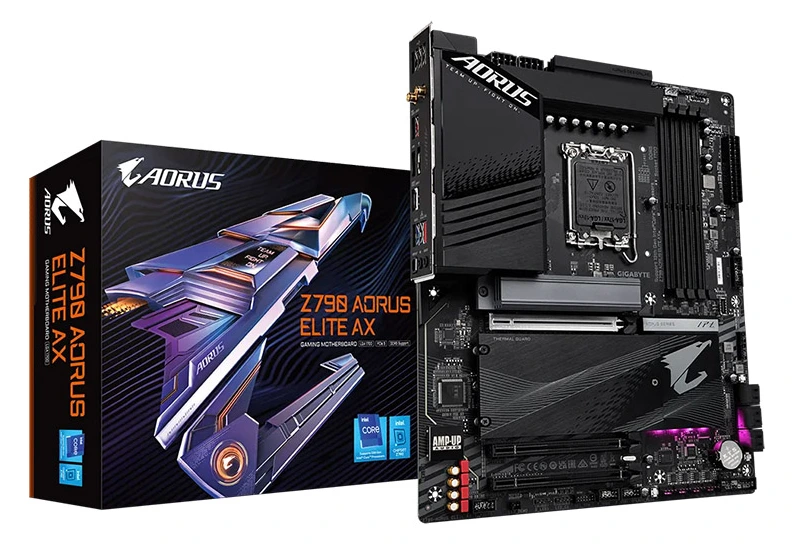 MB Gigabyte Z790 AORUS ELITE AX LGA1700 DDR5 7600MHz OC/4xM.2/Type-C/WiFi/BT/2.5Gb/PCIe5.0/HDMI/DP