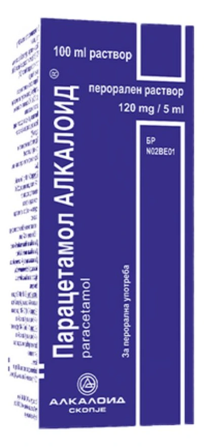 ALKALOID Парацетамол сируп 120 мг/5мл, 100 мл