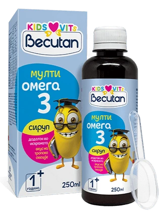 Бекутан кидс витс мултиомега 3 сируп 250 ml