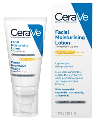 CERAVE Хидратантна нега за лице СПФ 50, 52 мл