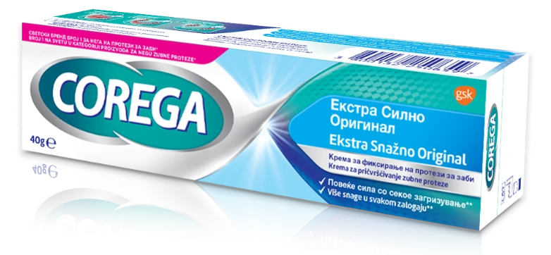 Corega Extra Strong крем за фиксирање на протези 40гр.