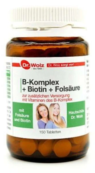 Dr.Wolz Б - комплекс + фолна + биотин x 150 таблети