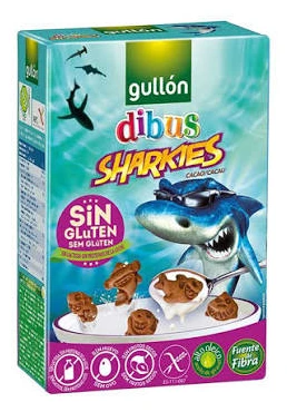 GULLON Sharkies Бисквити со какао без глутен, 250 г