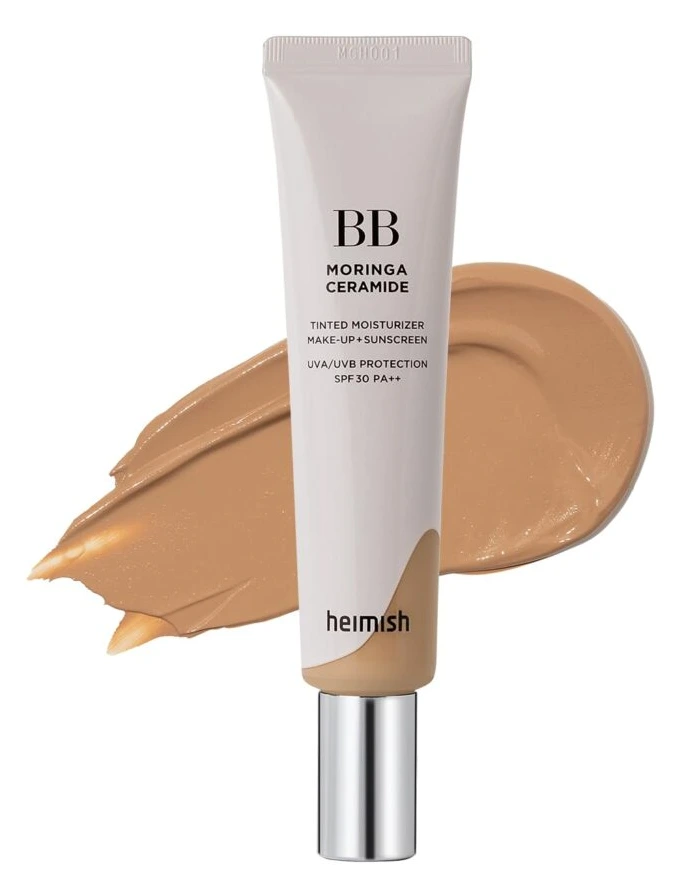 HEIMISH Moringa Ceramide BB Нијансиран крем за хидратација со СПФ 30 PA++, нијанса 27 Light Tan, 30 г