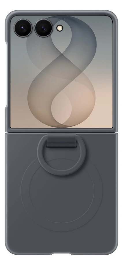 Samsung Galaxy Z Flip8 Silicone Ring Magnet Case Graphite