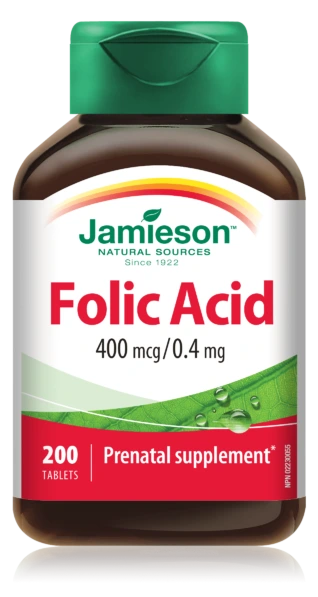 JAMIESON ФОЛНА КИСЕЛИНА 400 mcg x 200 таблети