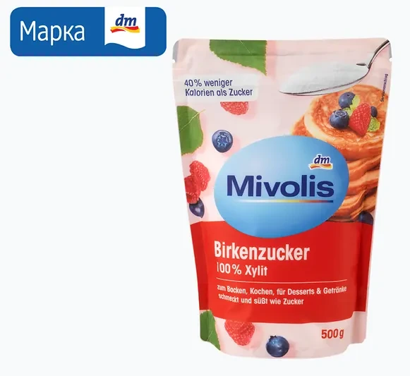 МИВОЛИС БРЕЗОВ ШЕЌЕР 100% КСИЛИТОЛ 500 Г