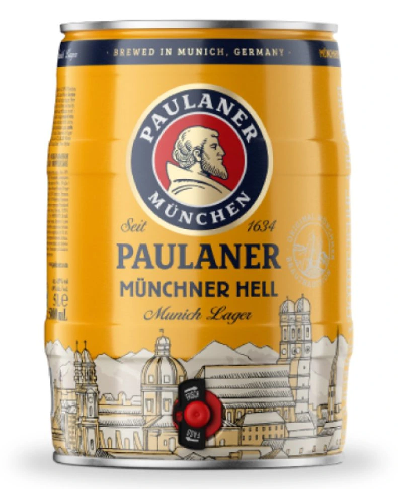 ПИВО ПАУЛАНЕР МИНХЕНЕР ХЕЛ БУРЕ 4.9 % 5 Л