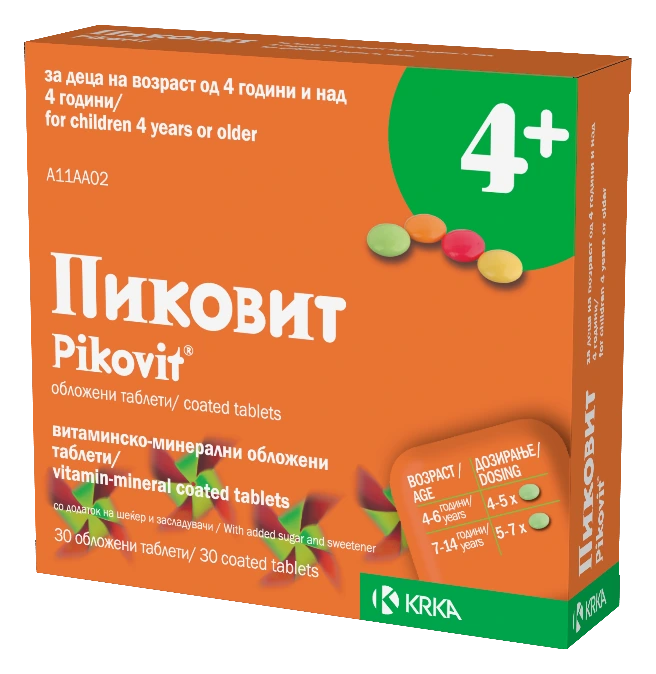 ПИКОВИТ 4+ ПАСТИЛИ * 30