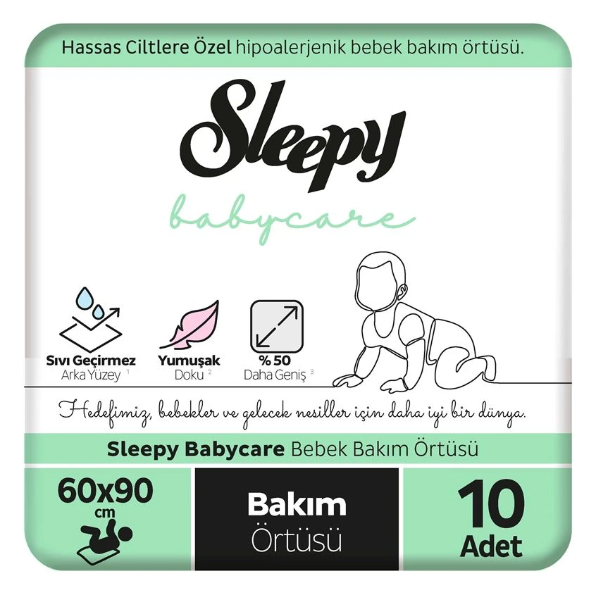 SLEEPY Baby Care Бебешки подлоги 60x90, 10 парчиња