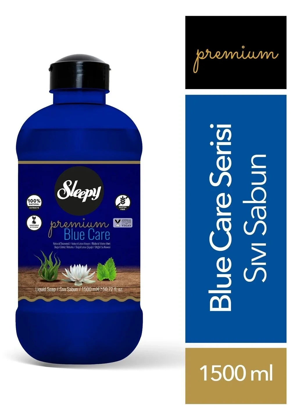 SLEEPY Premium Blue Care Течен сапун за раце, 1500 мл