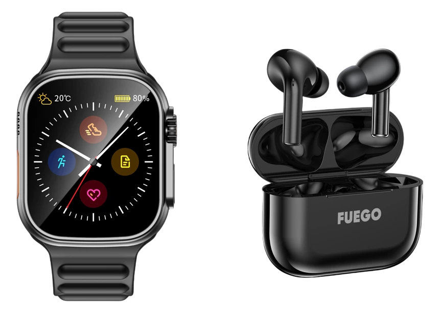 Смарт часовник FUEGO set HKY16 +3straps +T29 Earbuds