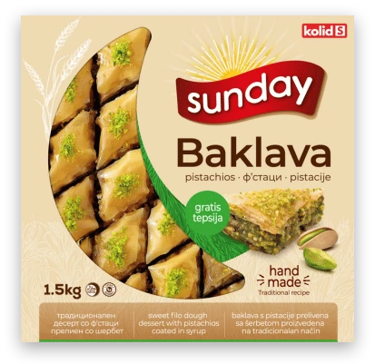 САНДЕЈ БАКЛАВА СО ФСТАК 1.5 КГ