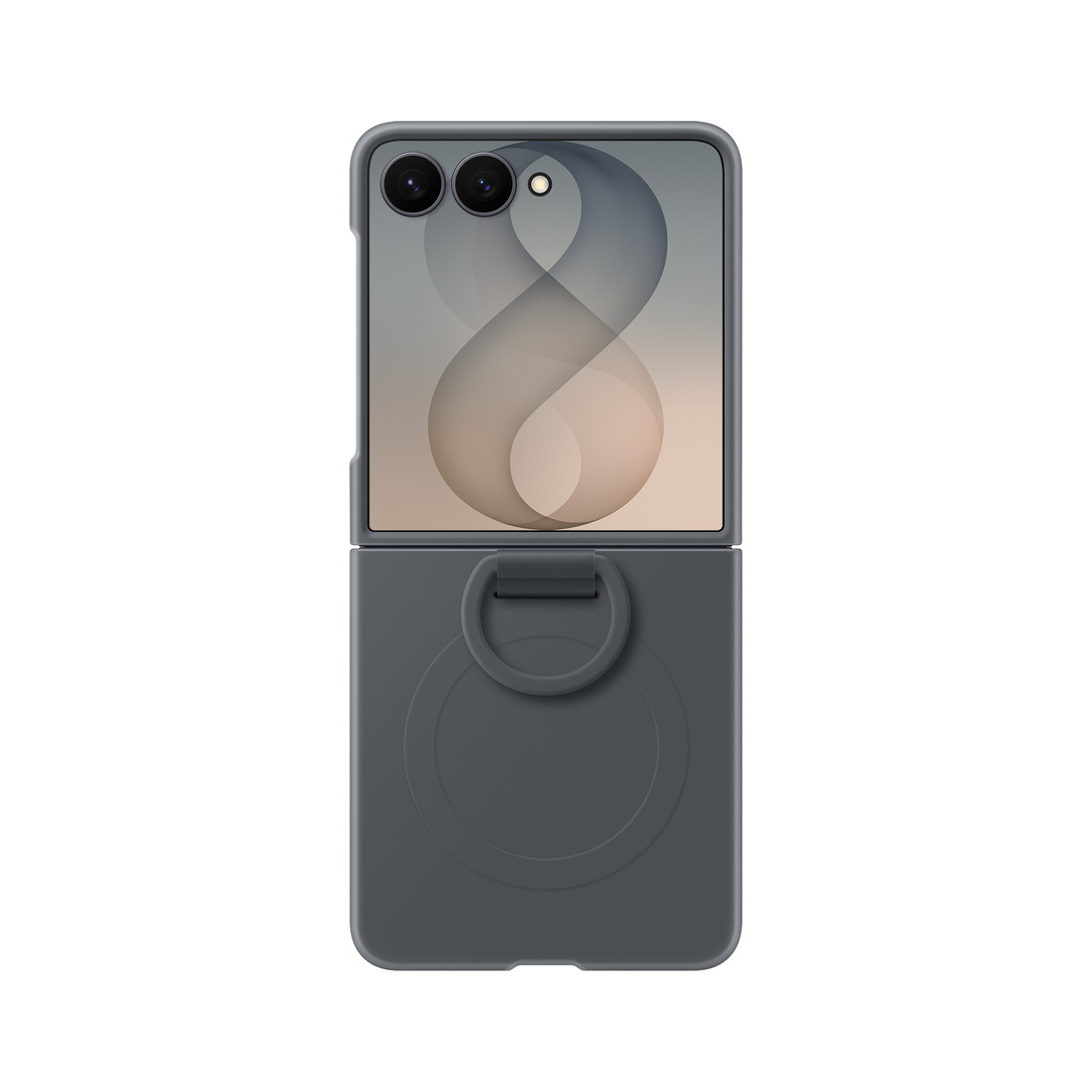 Samsung Galaxy Z Flip8 Silicone Ring Magnet Case Graphite