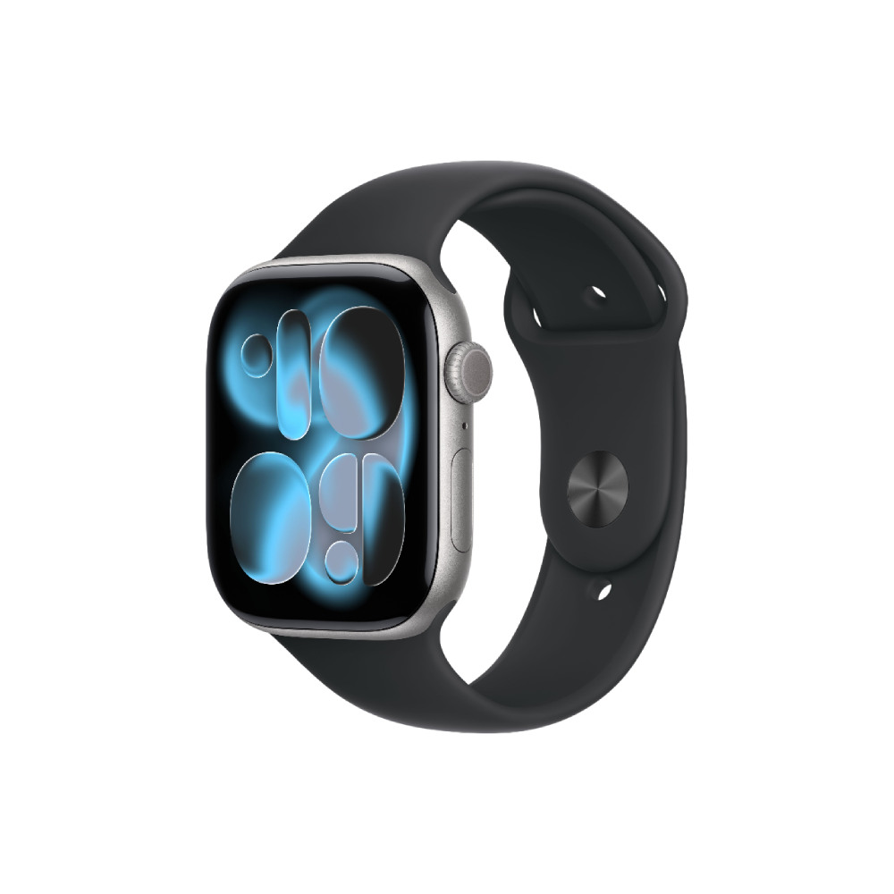 Apple Watch S11 GPS 46mm Space Grey Aluminium Case with Black Sport Band - S/M